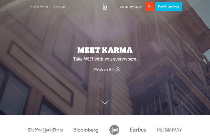 Karma 2 website preview
